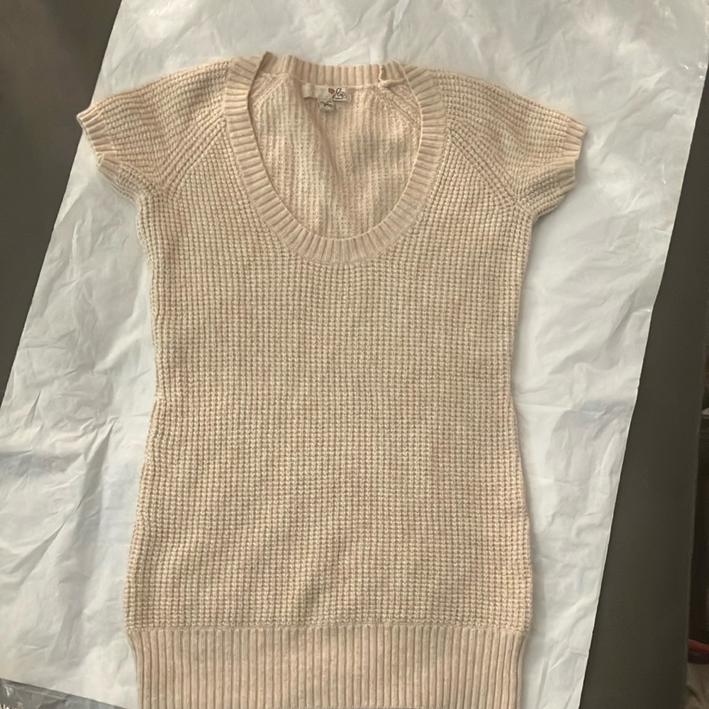 Joie Cream V-Neck Ribbed Sweater